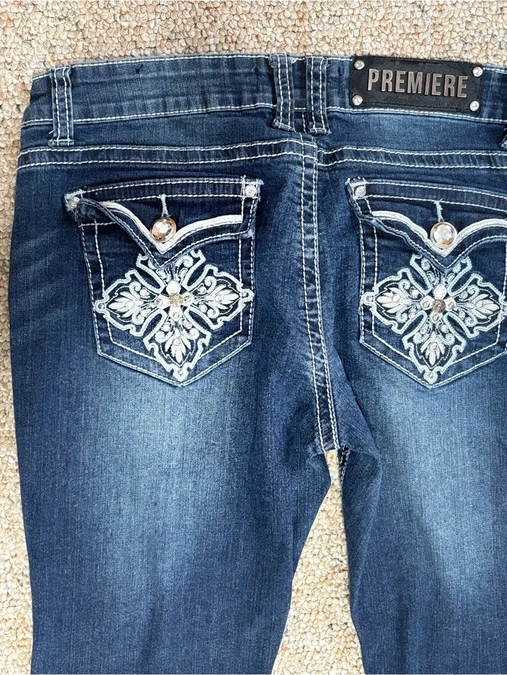 Rue 21 Premiere Denim Skinny Boot Cut Blue Jeans Women's Junior Size 11/12R